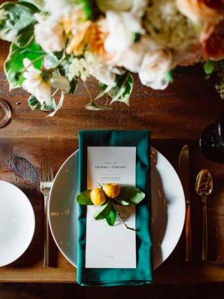 Elegant Wedding Color Combo:Mocha and Teal | Clear Wedding Invites